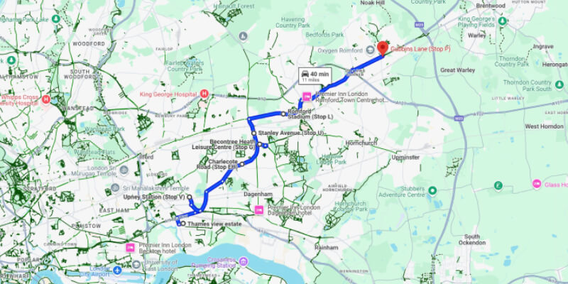 London-Chelmsford Route (KEGS)